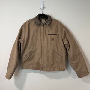 Carhartt Men's J97 Detroit Sandstone Jacket Blanket Lined Large Reg Saddle Tan